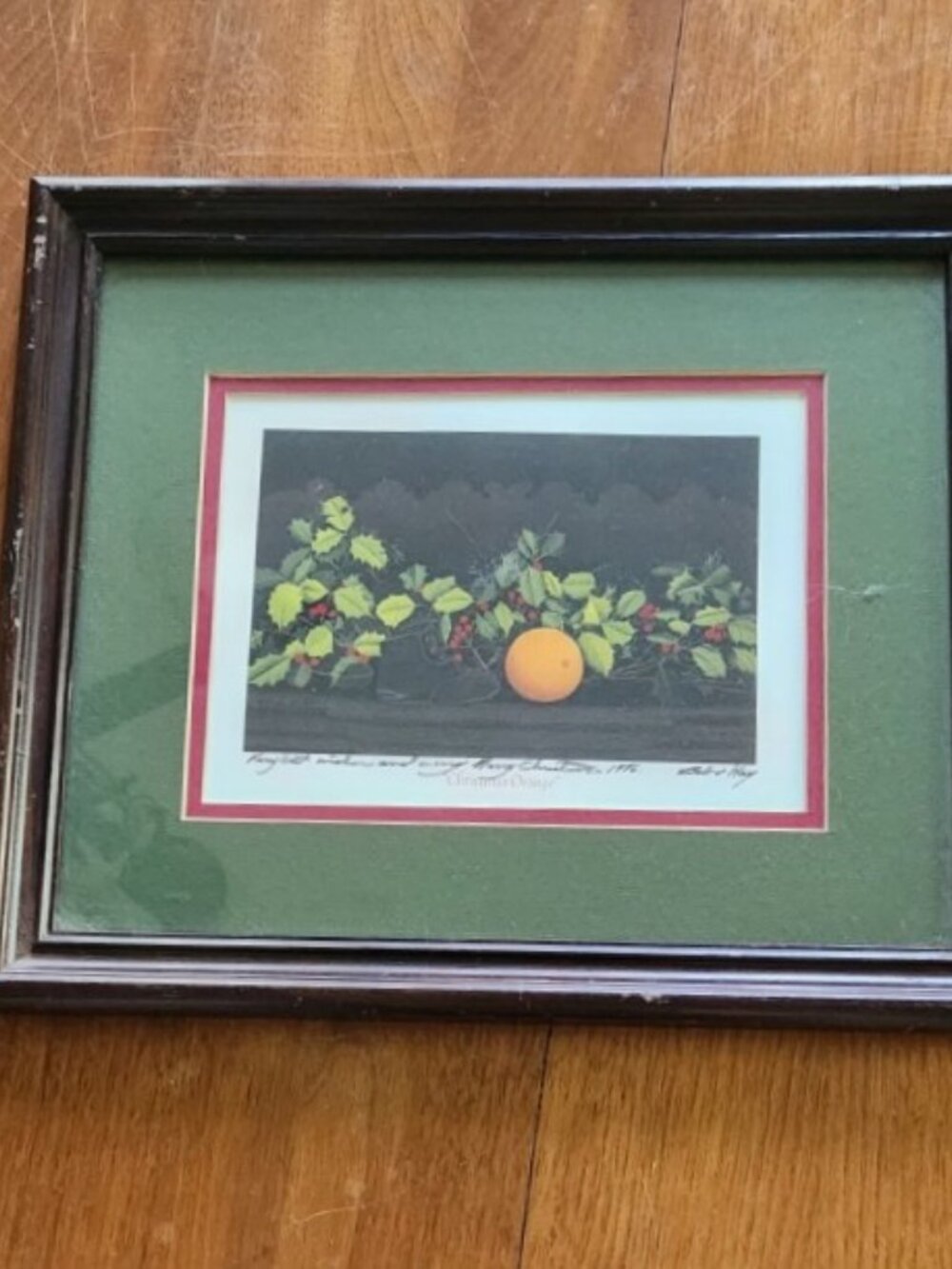 Framed/ Signed/ Bob Timberlake Print/ "Christmas Orange"